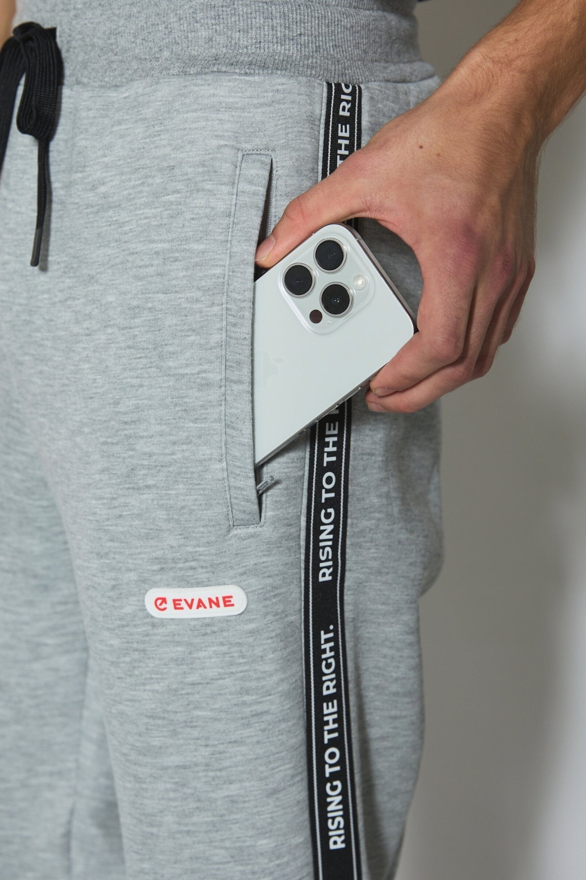 EVANE] エバン コットンブレンド ストレッチ テープ ジョガーパンツ