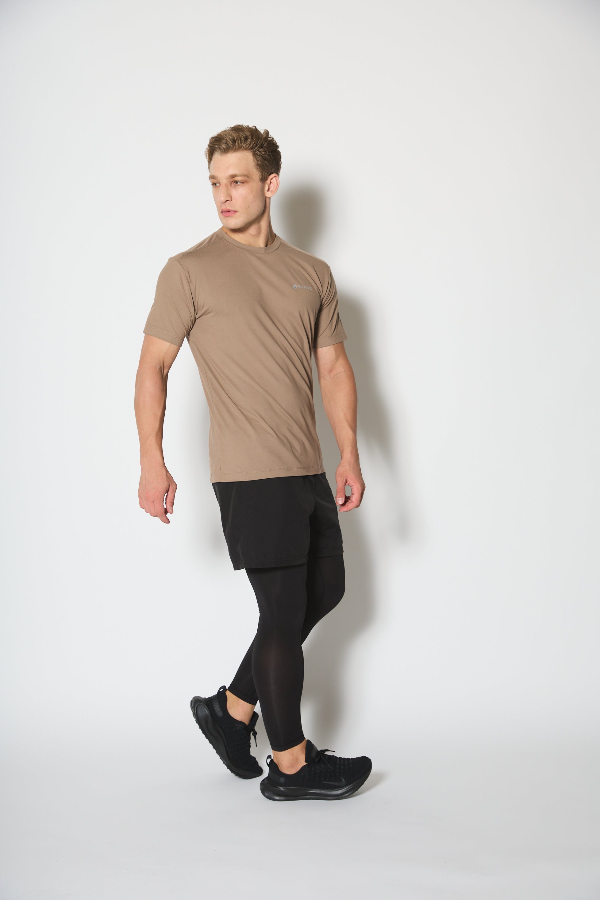 EVANE] エバン 4WAYストレッチ セットイン ドライ トレーニングTシャツ