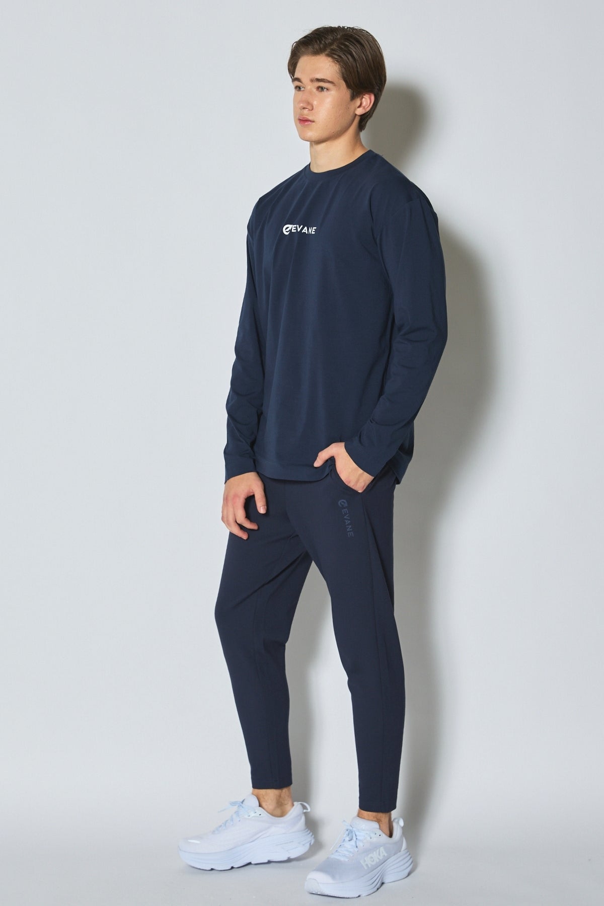 EVANE] エバンコットン ストレッチ ロングスリーブTシャツ